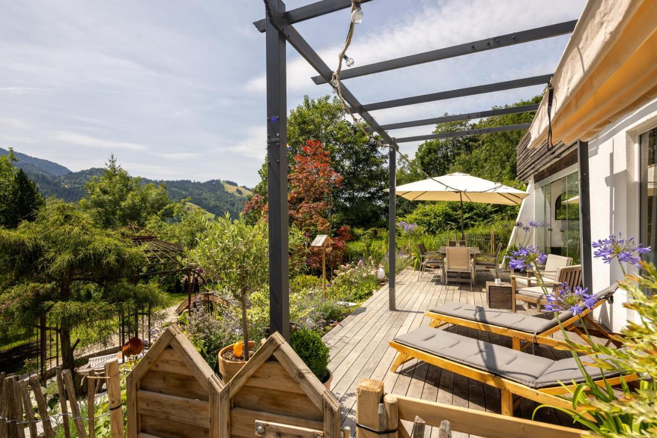 Waldlounge - Gartenwohnung Oberstaufen Exterior foto
